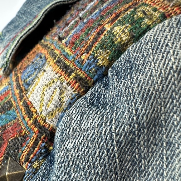 Cripple Creek Ranchwear Denim Jacket Embroidered Aztec CW8612 Women's Medium - Picture 12 of 16